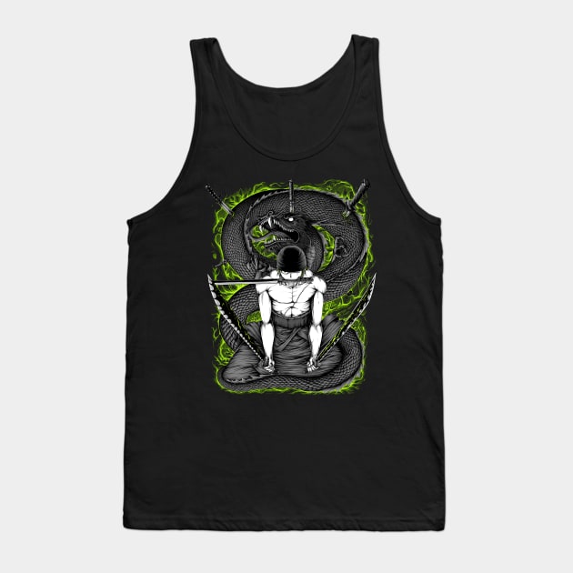 One Piece - Zoro Tank Top by d.legoshin.art